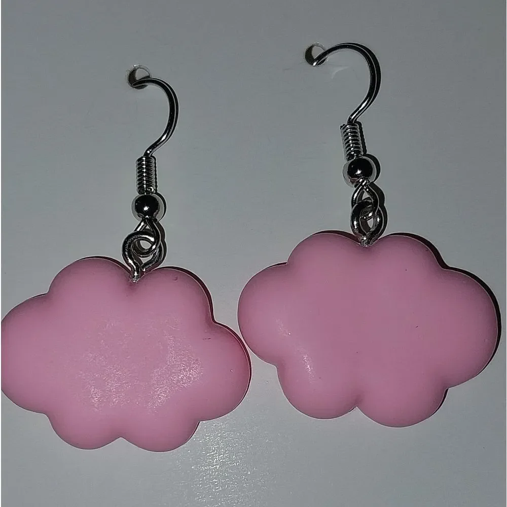 Pink Cloud Fashion Earrings - Picture 4 of 5